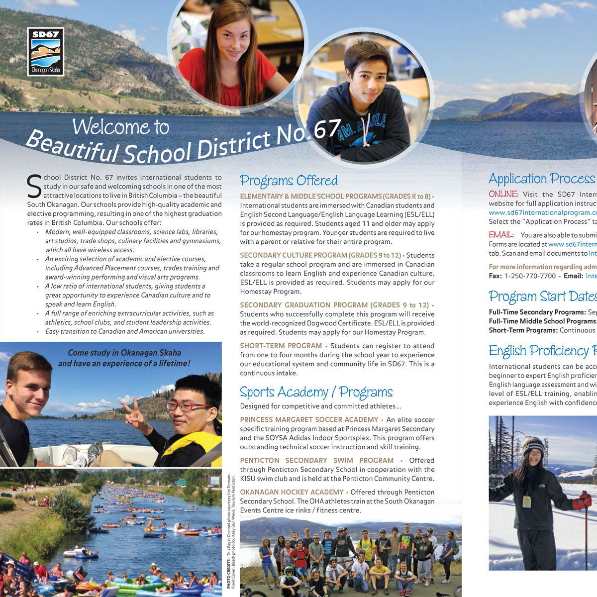 School District 67 International Students brochure 1