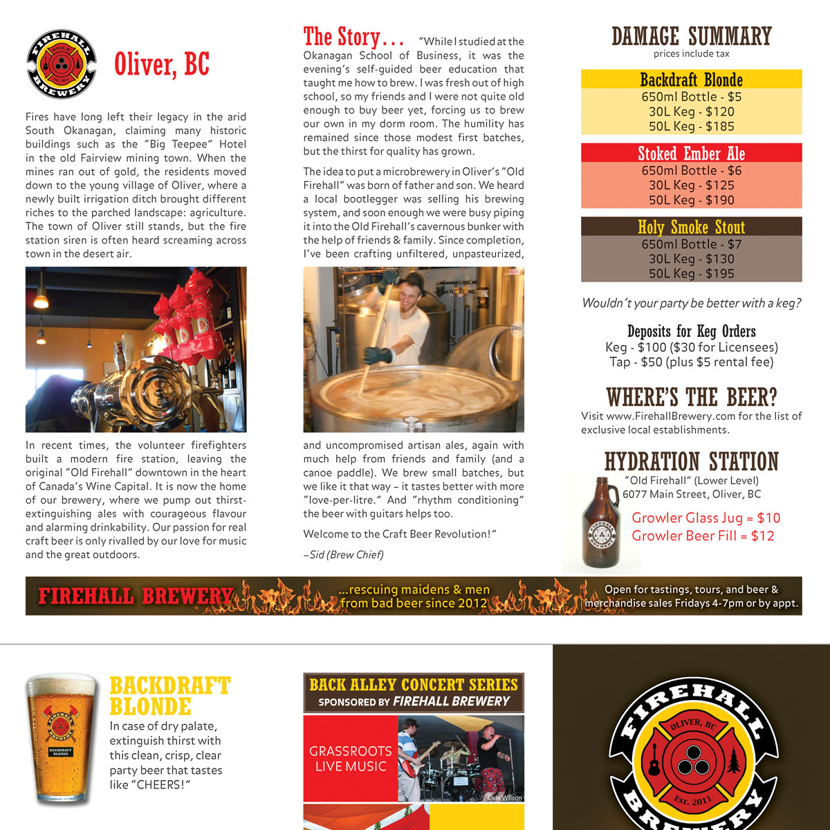 Firehall Brewery brochure 2