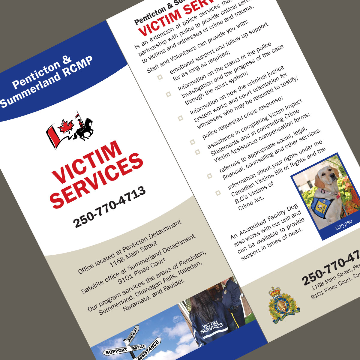 Victim Services rack card